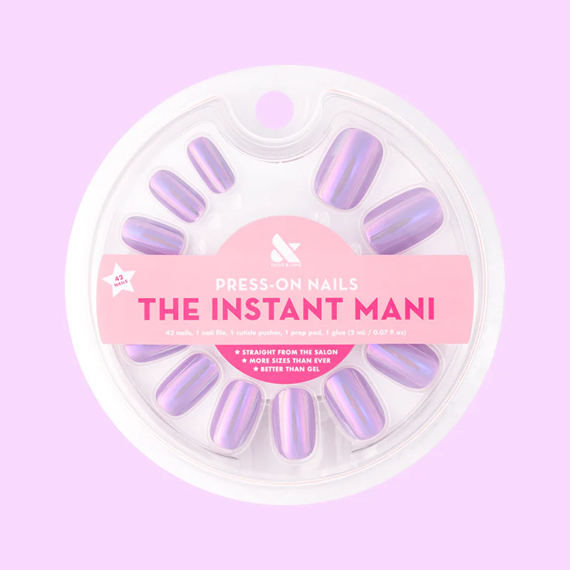 Lavender Chrome - Press-On | Short | Squoval | Olive & June