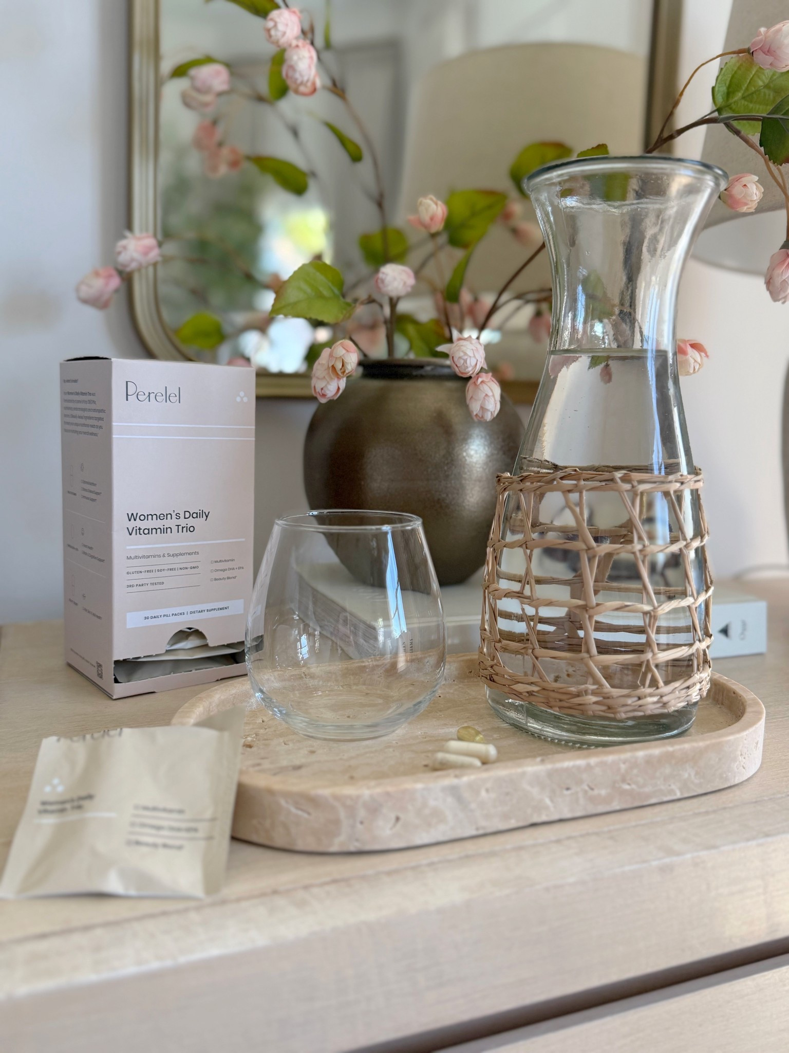 I am so excited to start my journey with @Perelel Health  One of my favorite things about Perelel is the convenience. I love how your complete daily vitamins are in this one pack so you easily can grab one even if you’re on the go!

Each pack includes: 

▫️1x Women’s Daily Multi 
▫️1x Beauty Blend
▫️1x Omega DHA + EPA

Helping to improve your wellbeing, mood, energy, sleep and beauty all in one! I also will be adding the hormonal balance support supplements to help balance my hormones. 


#perelelhealth #Perele|Pack #dailyvitamins #dailyroutine #womenover40 #dailyroutine #womenover40

#LTKselfcare #LTKmorningroutine #LTKmomlife