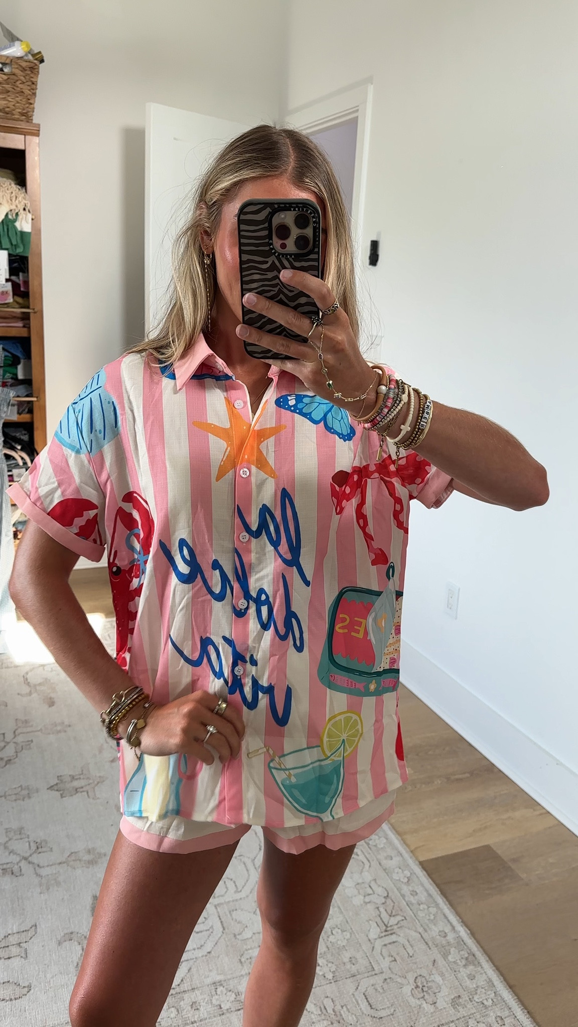 Amazon size small Verdusa Women's 2 Piece Vacation Outfits Button Up Striped Shirt with Mini Shorts Matching Sets

#LTKootd #LTKSaleAlert #LTKSwim