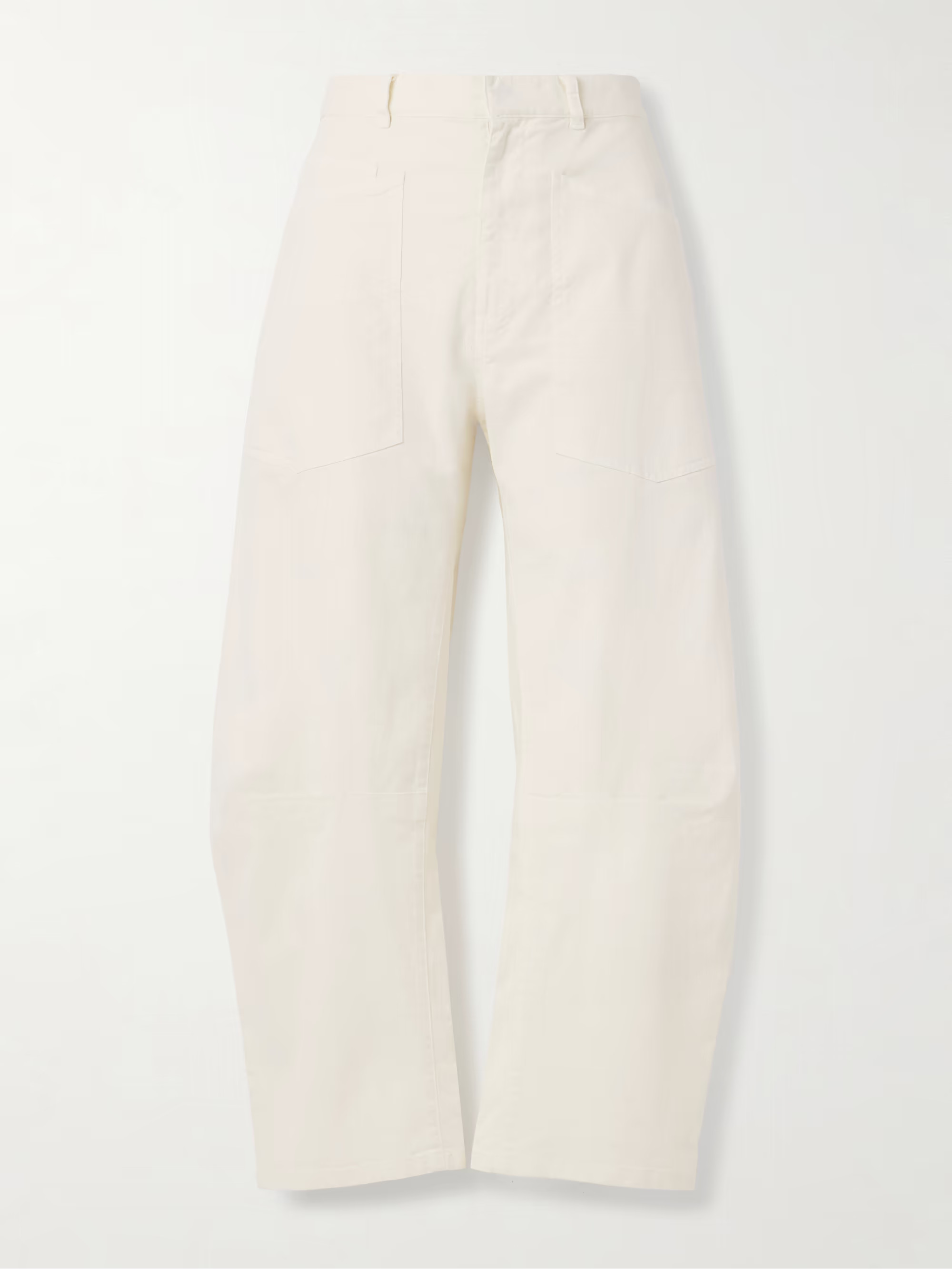 Shon cotton-blend twill barrel-leg pants | NET-A-PORTER (US)