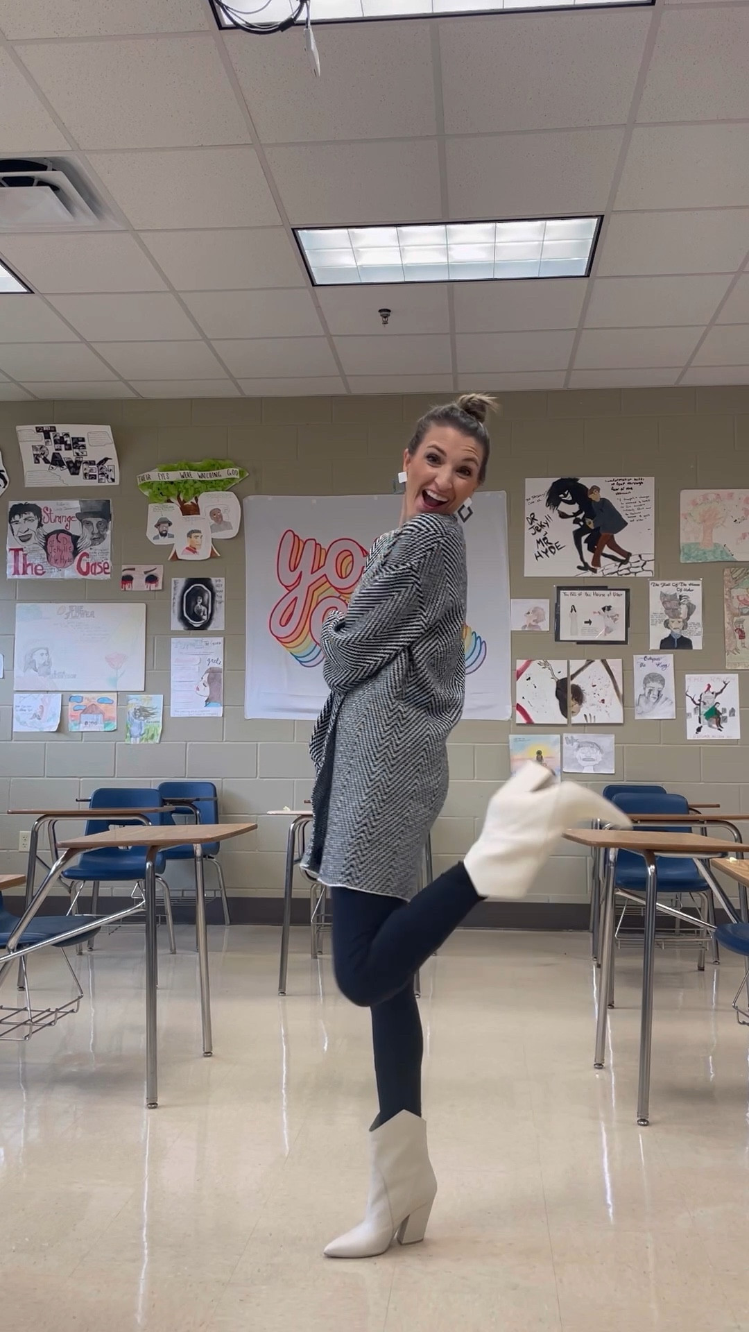 Leggings in the classroom- perfect teacher style for lower temps! 

These are my lululemon leggings that I wear all the time and have had for years!! 

#LTKunder100 #LTKworkwear #LTKunder50