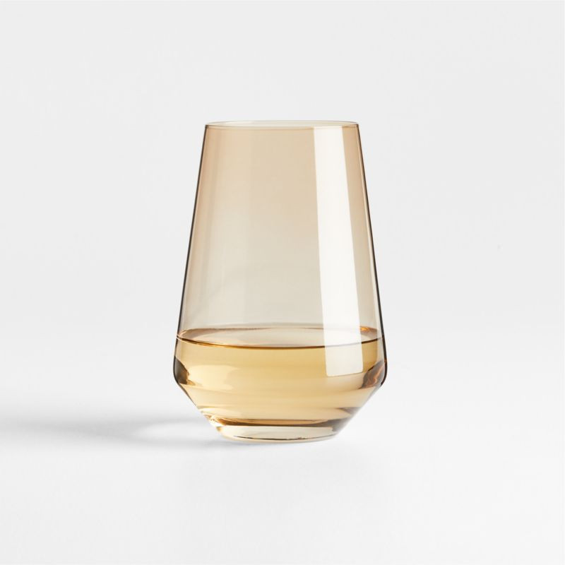 Schott Zwiesel Tour Bronze 19-Oz. Stemless Wine Glass + Reviews | Crate & Barrel | Crate & Barrel