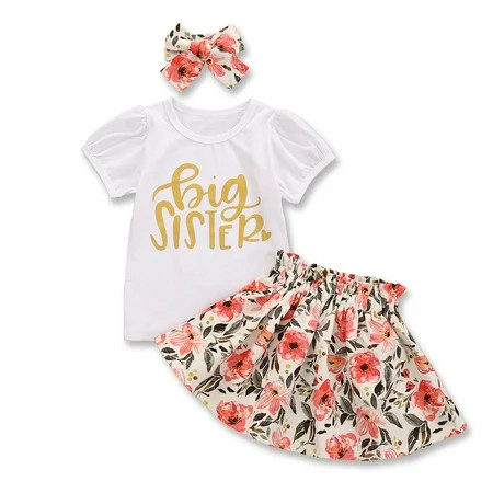 Kislio Big Sister Little Sister Outfits Shirt Bodysuit Skirt Pant Matching Clothes | Walmart (US)