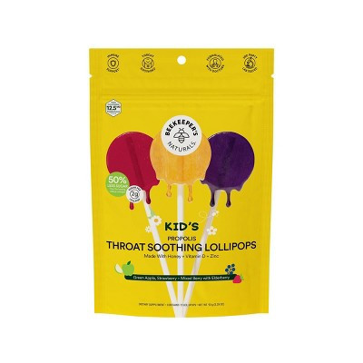 Beekeepers Naturals Kids' Propolis Immune Support Lollipops - 15ct | Target