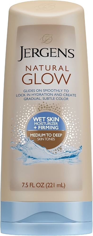Jergens Natural Glow +FIRMING In-shower Self Tanner Lotion, Sunless Tanning for Medium to Deep Sk... | Amazon (US)