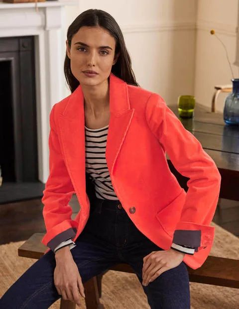 Victoria Cord Blazer Coral Crush Women Boden | Boden (US)