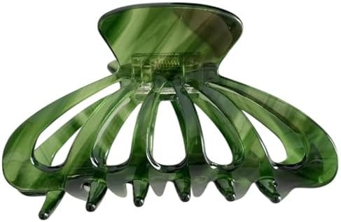 KEMMINTVN Green Butterfly Hair Claw Clip – Strong Hold Hollow Acrylic Hair Clip for Thick Hair,... | Amazon (US)