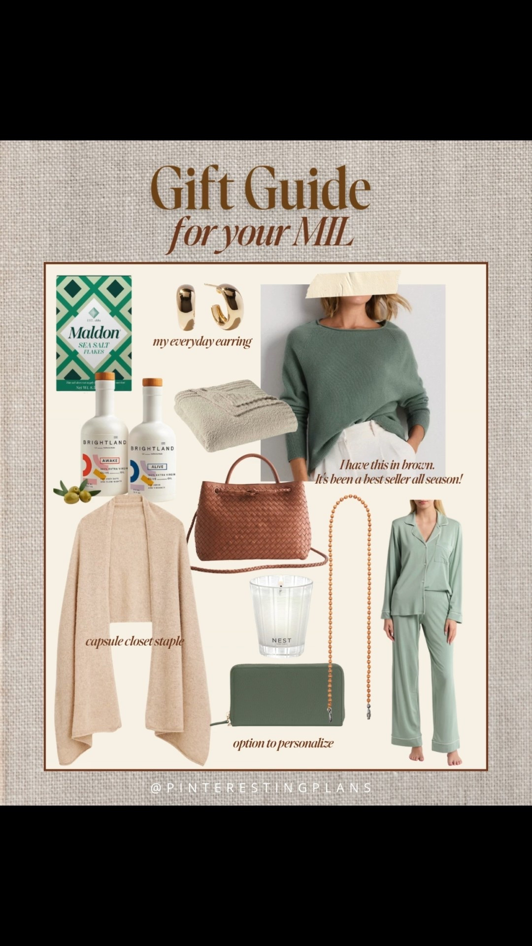 I have many of the items on this list. As a mom, I can vouch for these items! 

Cell phone strap and earrings are everyday items for me! This blanket comes in a save and splurge option. I have the tan personalized version of this wallet and have had it for a couple years now! This cashmere sweater is a great price and I’ve styled it for work and play  

#LTKGiftGuide #LTKmomlife