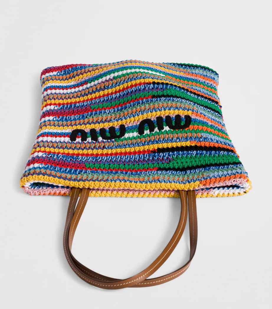 Miu Miu Multi Crochet Tote Bag | Harrods UK