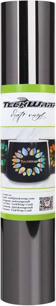 TECKWRAP Chrome Space Gray Adhesive Craft Vinyl Roll 1ftx5ft | Amazon (US)