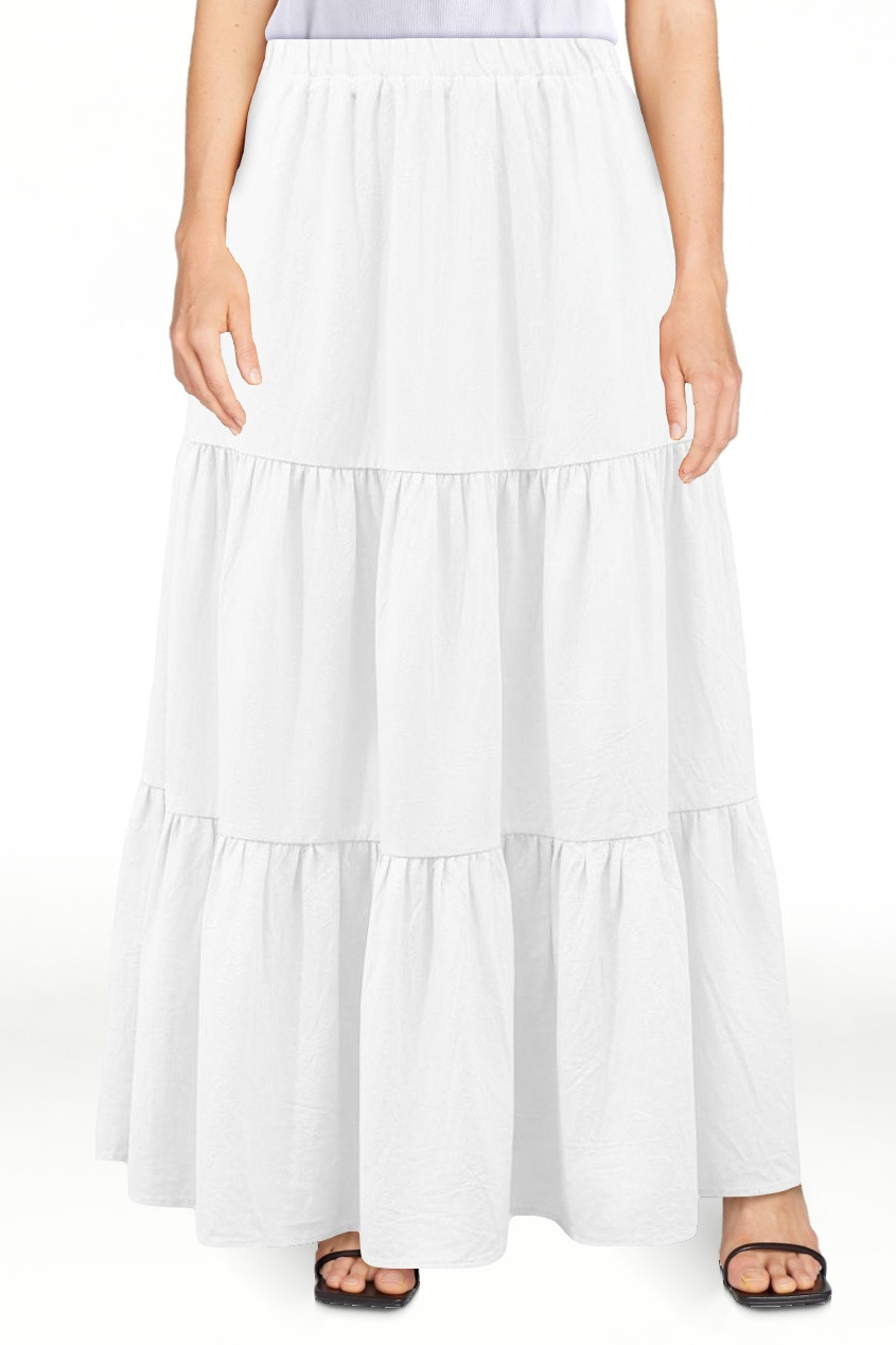 TEMOFON Midi Pleated Skirts for Women with Lining Elastic High Waist with Pockets Maxi A Line Lin... | Walmart (US)
