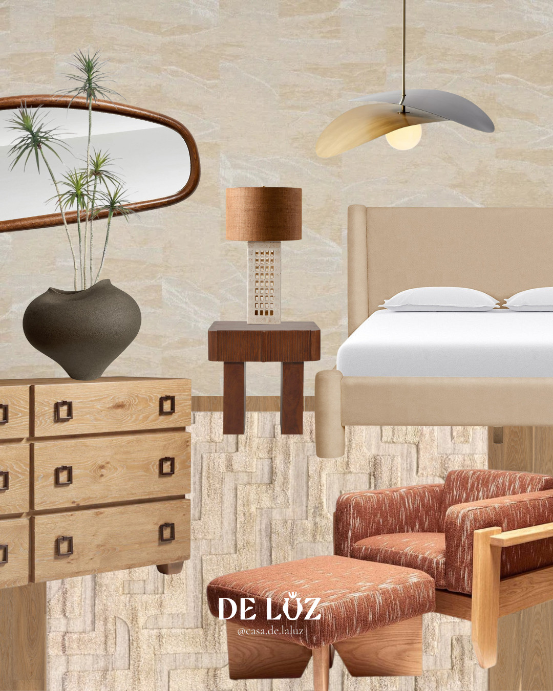 A soft Miami resort moment. This bedroom moodboard brings together sculptural ceramic lighting, warm wood tones, and low-slung silhouettes that feel equal parts relaxed and refined. Vacation vibes without leaving your casa.



#moodboard #miamiresort #austindesigner #vacationvibe #ltkcreator #shopthelook 

 

#LTKFamily #LTKHome #LTKSummerEdit