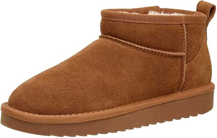 Amazon.com | CUSHIONAIRE Women's Hip Genuine Suede pull on boot +Memory Foam, Chestnut 8 | Ankle ... | Amazon (US)
