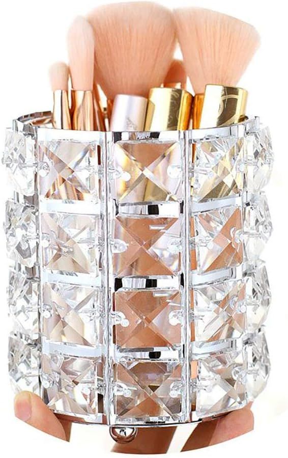 Pahdecor Handcrafted Crystal Makeup Brush Holder Eyebrow Pencil Pen Cup Collection Cosmetic Stora... | Amazon (US)