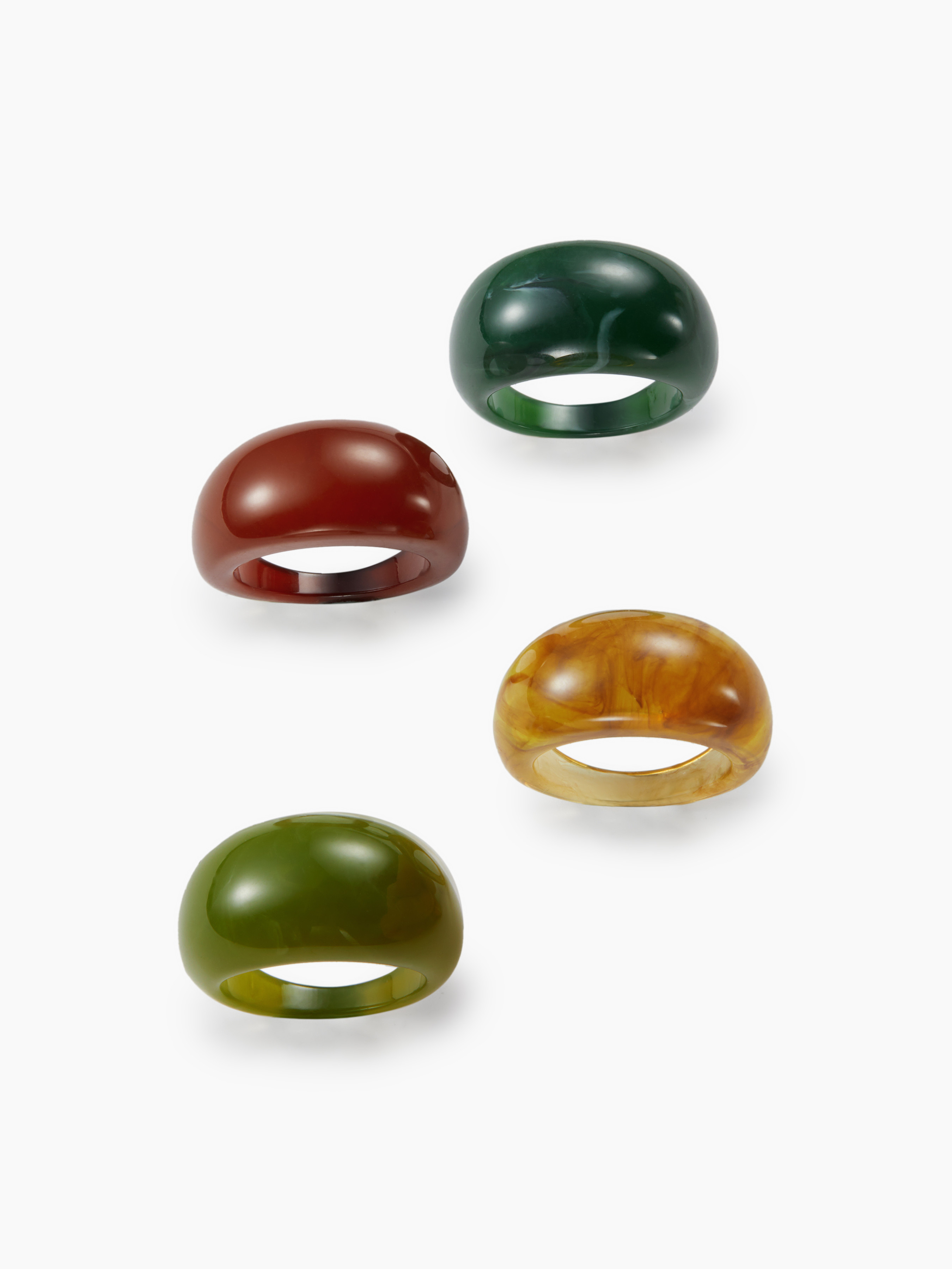 4PCS RESIN RING SET For Vacation | Cider
