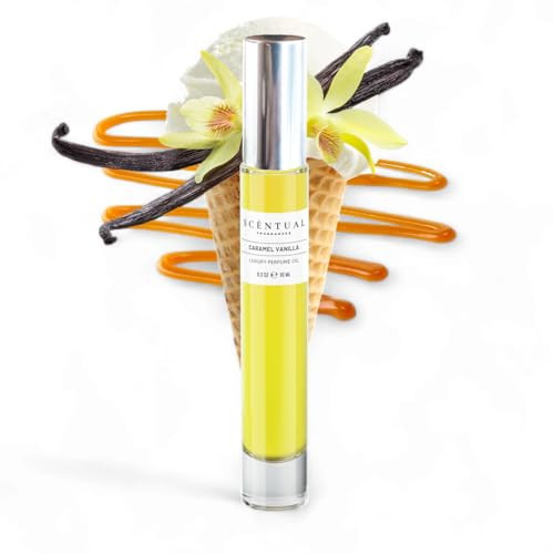 Scentual Fragrances, Luxury Perfume Oil, Ultra-Concentrated Women Roll-On Fragrance Oil, Long Lasting Rollerball Travel Mini Perfume, Vegan, Alcohol & Cruelty Free 10ml (Caramel Vanilla) | Amazon (US)