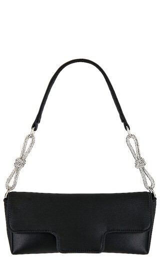 Calissa Crystal Bow Bag in Black | Revolve Clothing (Global)