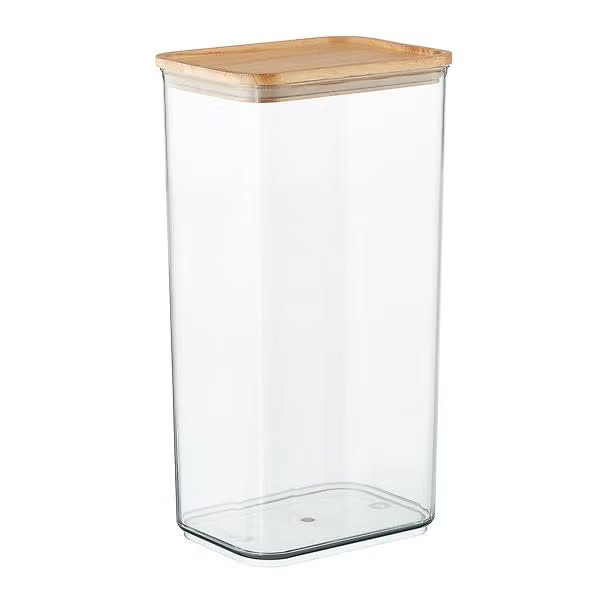 Rosanna Pansino x iD 18.2 c. Canister w/ Wood Lid Clear | The Container Store
