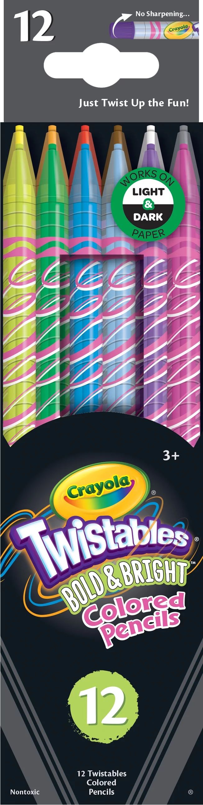 Crayola Bold and Bright Twistables Colored Pencils, 12 Count, Back to School Supplies, Child | Walmart (US)