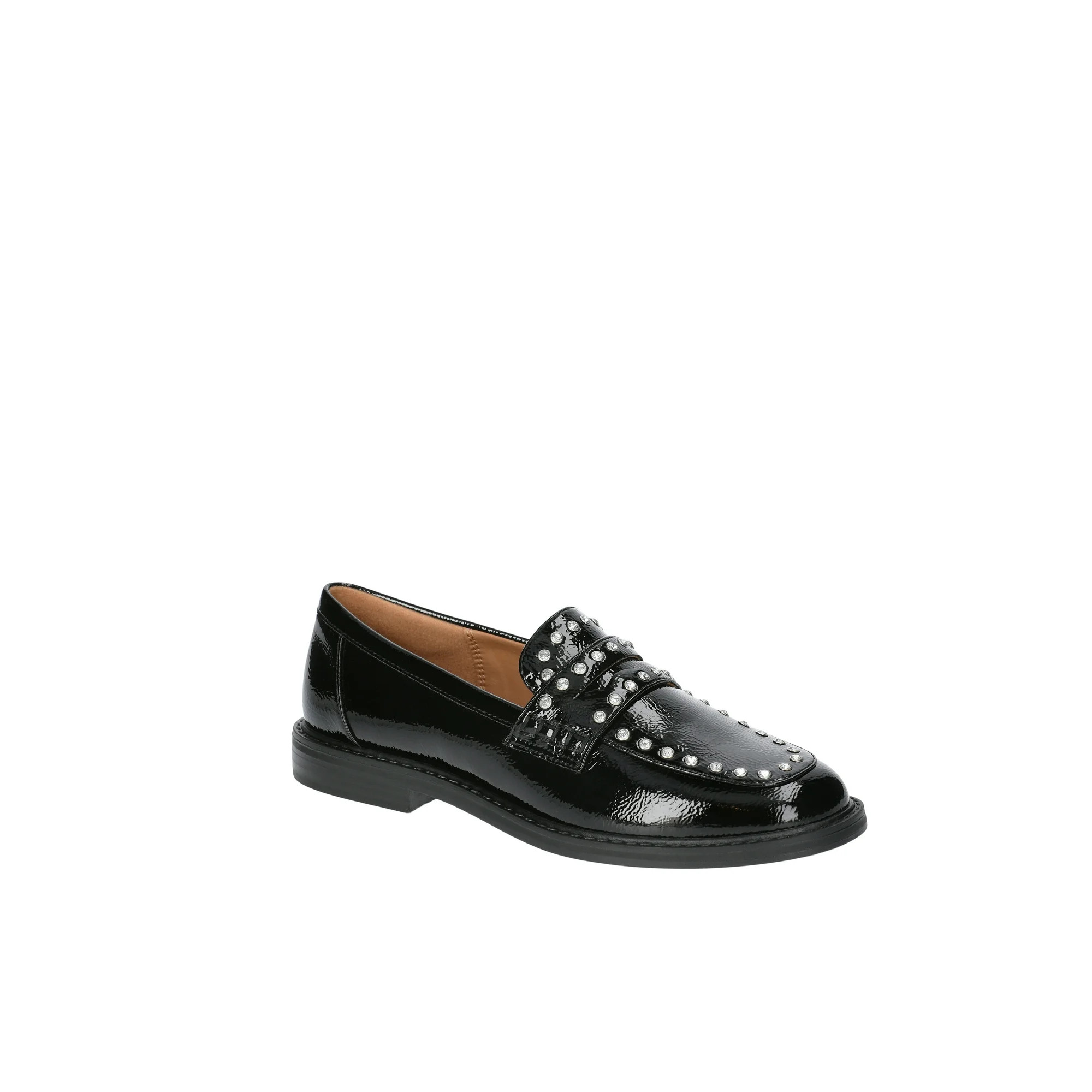 Free Assembly Women's Studded Faux Leather Loafers, Sizes 6-11 | Walmart (US)