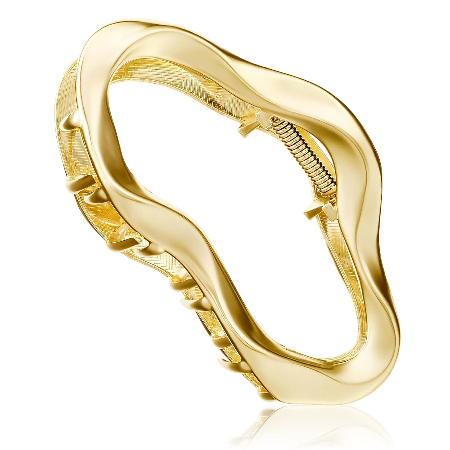 Ymapinc Large Gold Claw Clip for Women, Cute Cloud Hair Clips for Thick & Thin Hair, Non-Slip Metal Wave Shaped Barrette for Women Styling Accessories | Amazon (US)