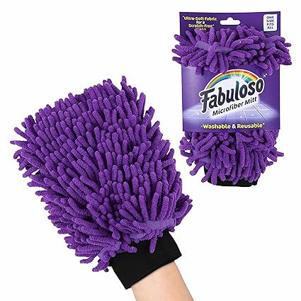 Fabuloso Microfiber Cleaning Mitt Glove, Lint-Free Scratch-Free Dusting and Washing for Furniture... | Amazon (US)