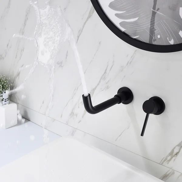 RN-B1904-BG Wall Mounted Bathroom Faucet | Wayfair North America