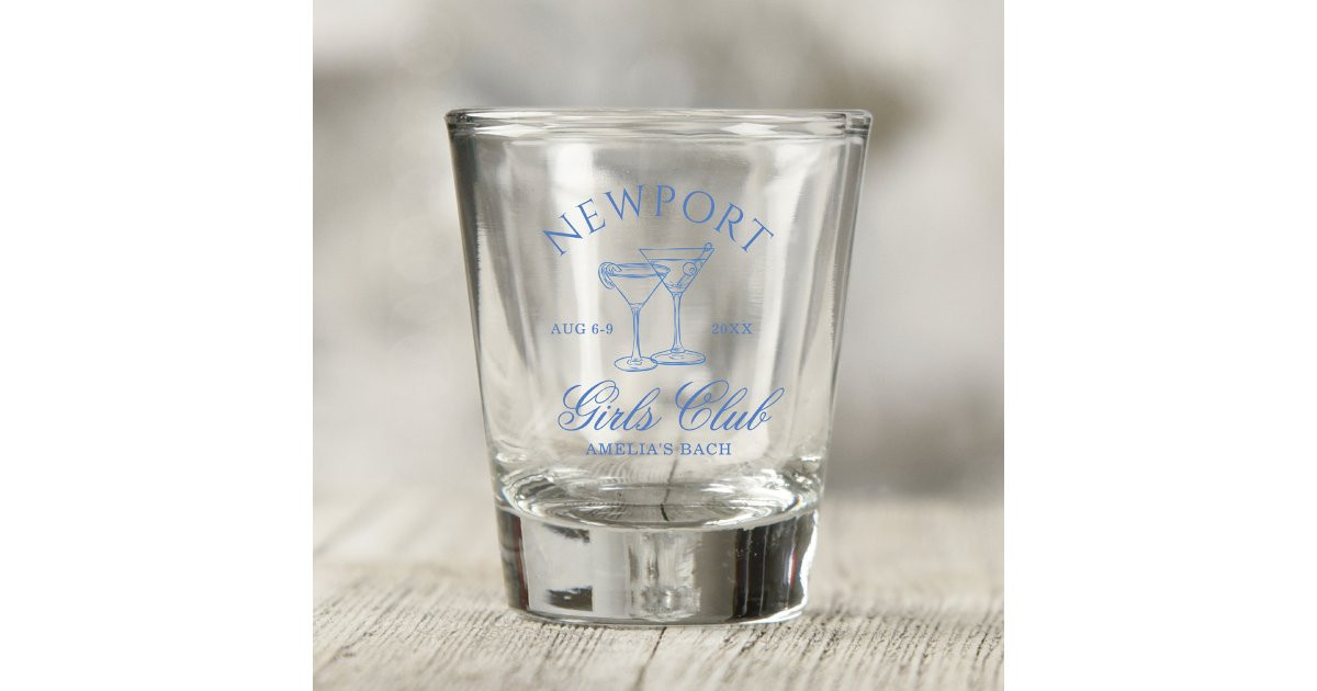 Coastal Bachelorette Weekend Girl's Club Shot Glass | Zazzle | Zazzle
