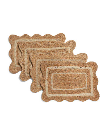 4pk Jute Scalloped Placemats | TJ Maxx