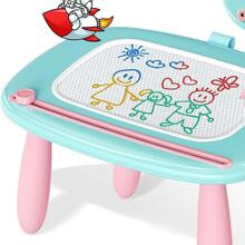 Kikidex Toddler Toys Age 1-3, Magnetic Drawing Board, Sturdy Magnetic Doodle Board With Legs, Educational Learning Toys For Baby Boy 1 2 3 Year Old, B | SHEIN