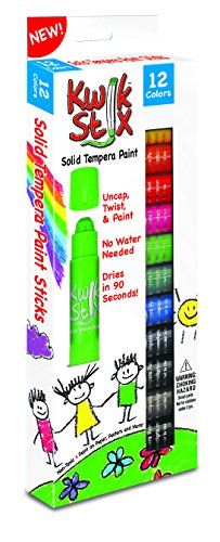 The Pencil Grip Kwik Stix Solid Tempera Paint, Super Quick Drying, 12 Pack (TPG-602) | Amazon (US)