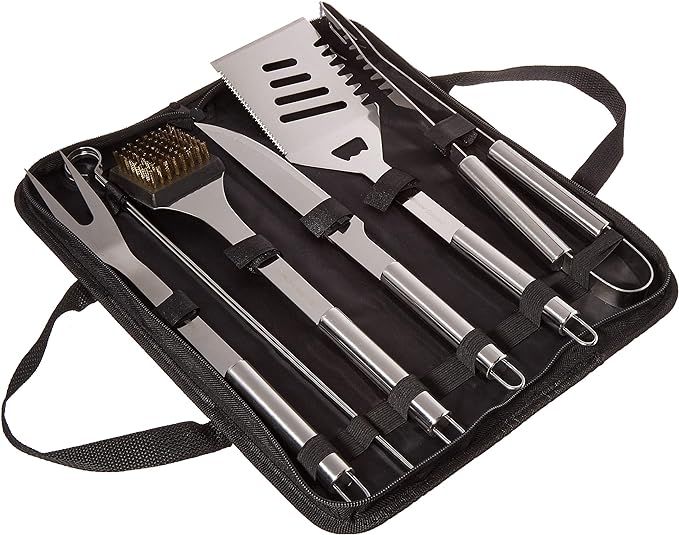 Home-Complete BBQ Grill Tool Set- Stainless Steel Barbecue Grilling Accessories with 7 Utensils a... | Amazon (US)