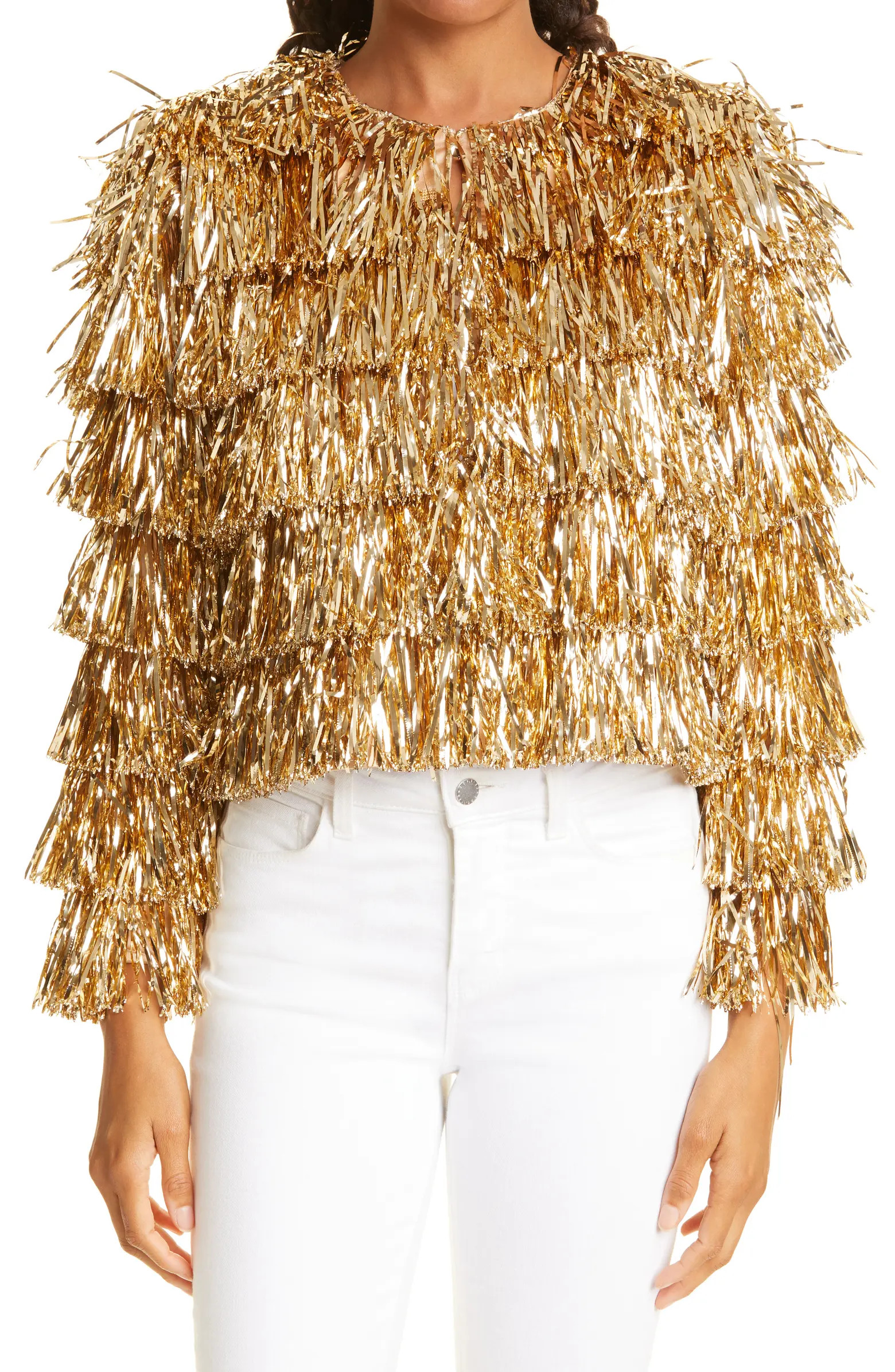 Alice + Olivia Fawn Tinsel Fringe Jacket | Nordstrom | Nordstrom