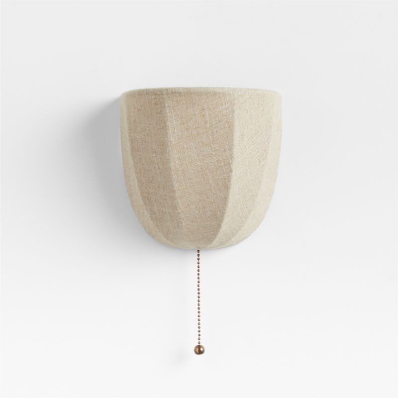 Allegra Wall Sconce with Linen Shade by Jake Arnold | Crate & Barrel | Crate & Barrel