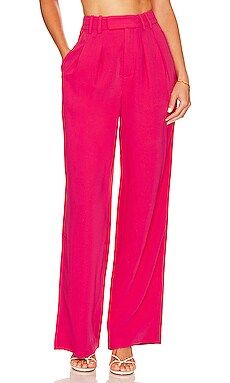 L'Academie Alise Trouser in Fuchsia Pink from Revolve.com | Revolve Clothing (Global)