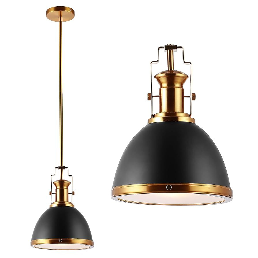 JONATHAN Y JYL9535A Homer 10" 1-Light Modern Industrial Iron LED Dome Pendant, Bohemian, Classic,... | Amazon (US)