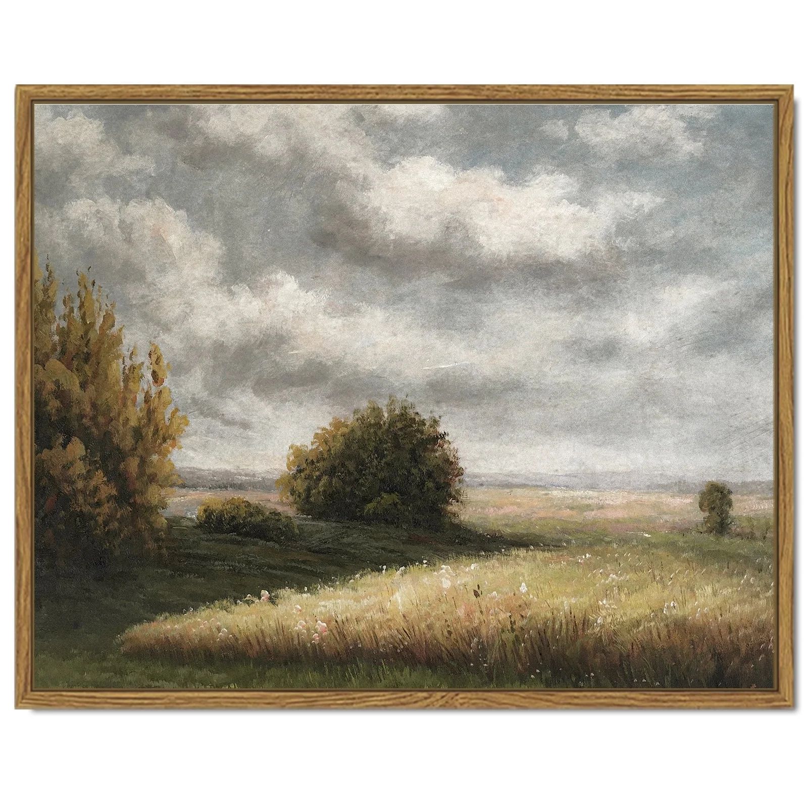 Drsoum Landscape Wall Art Vintage Classical Painting 11x14in The Vast Grassland Framed Prints Roo... | Walmart (US)