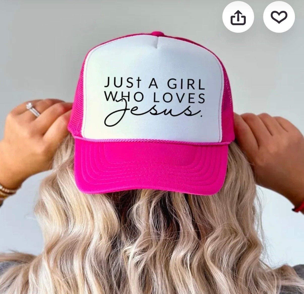 Just a girl who loves Jesus! My kind of statement piece! 

Linked a variety of hats for you on my LTK

#wearyourfaith #jesus #truckerhat  #ballcap

#LTKgrwm #LTKdayinmylife #LTKootd