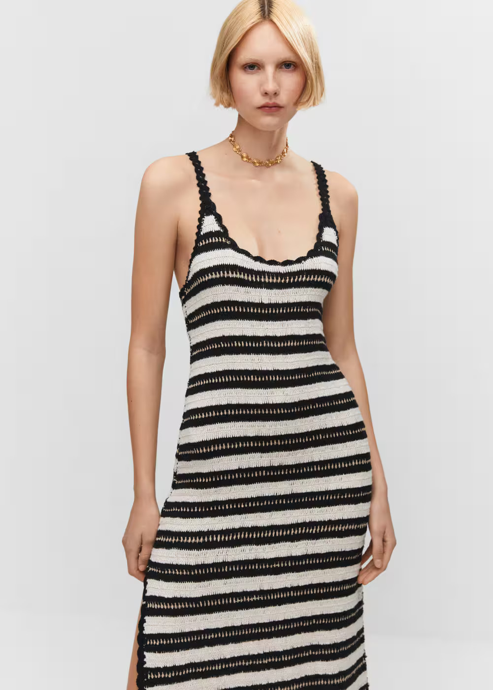 Striped crochet dress | MANGO (US)