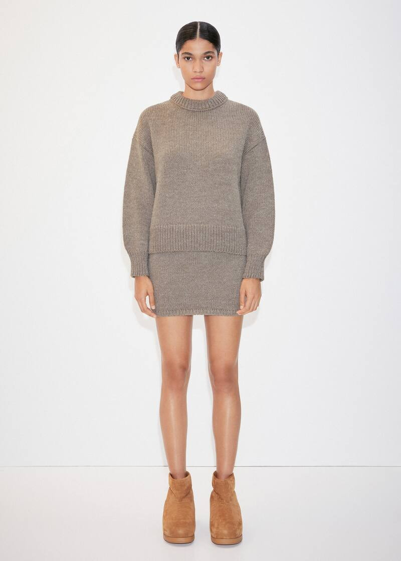 Puffed-sleeved wool sweater -  Women | Mango USA | MANGO (US)