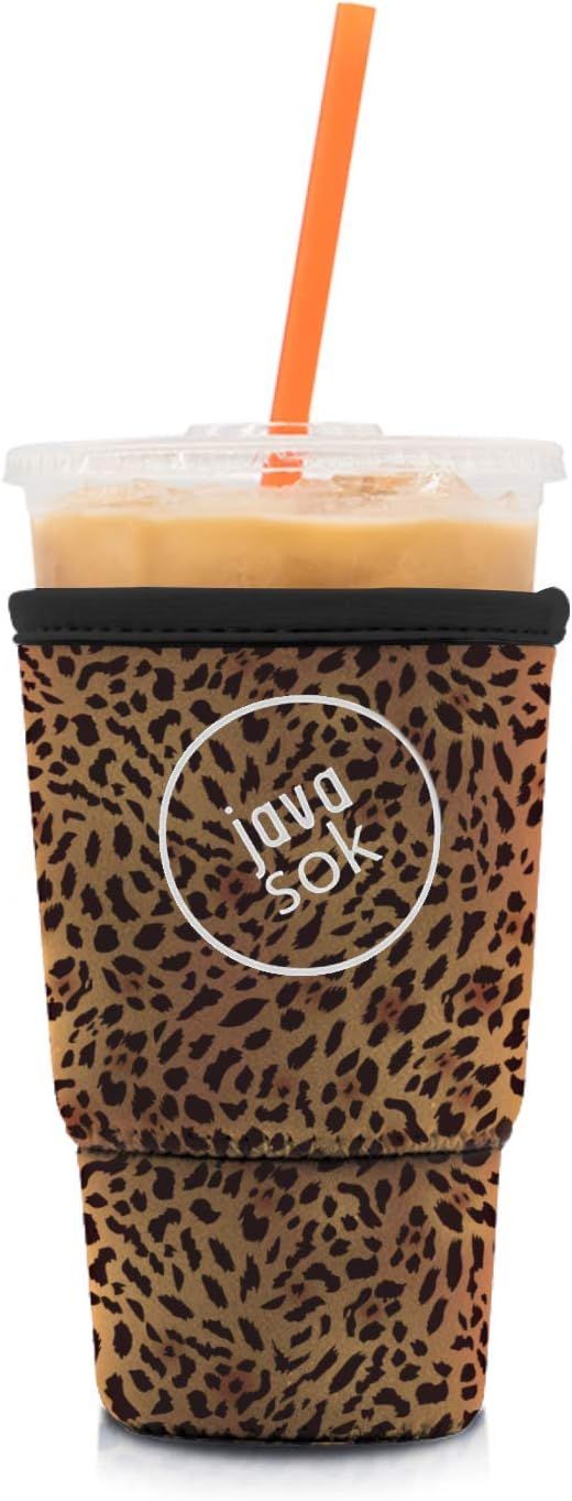 Java Sok Reusable Iced Coffee Cup Insulator Sleeve for Cold Beverages and Neoprene Holder for Sta... | Amazon (US)