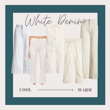 Cool and warm white jeans for spring 
White denim 


#LTKSeasonal