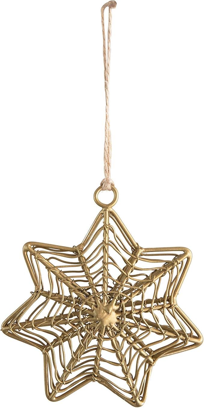 Creative Co-Op 4" H Wire Star, Antique Brass Finish Metal Ornaments, Multi | Amazon (US)
