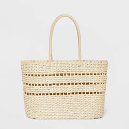 XL Straw Tote Handbag - A New Day™ Natural | Target