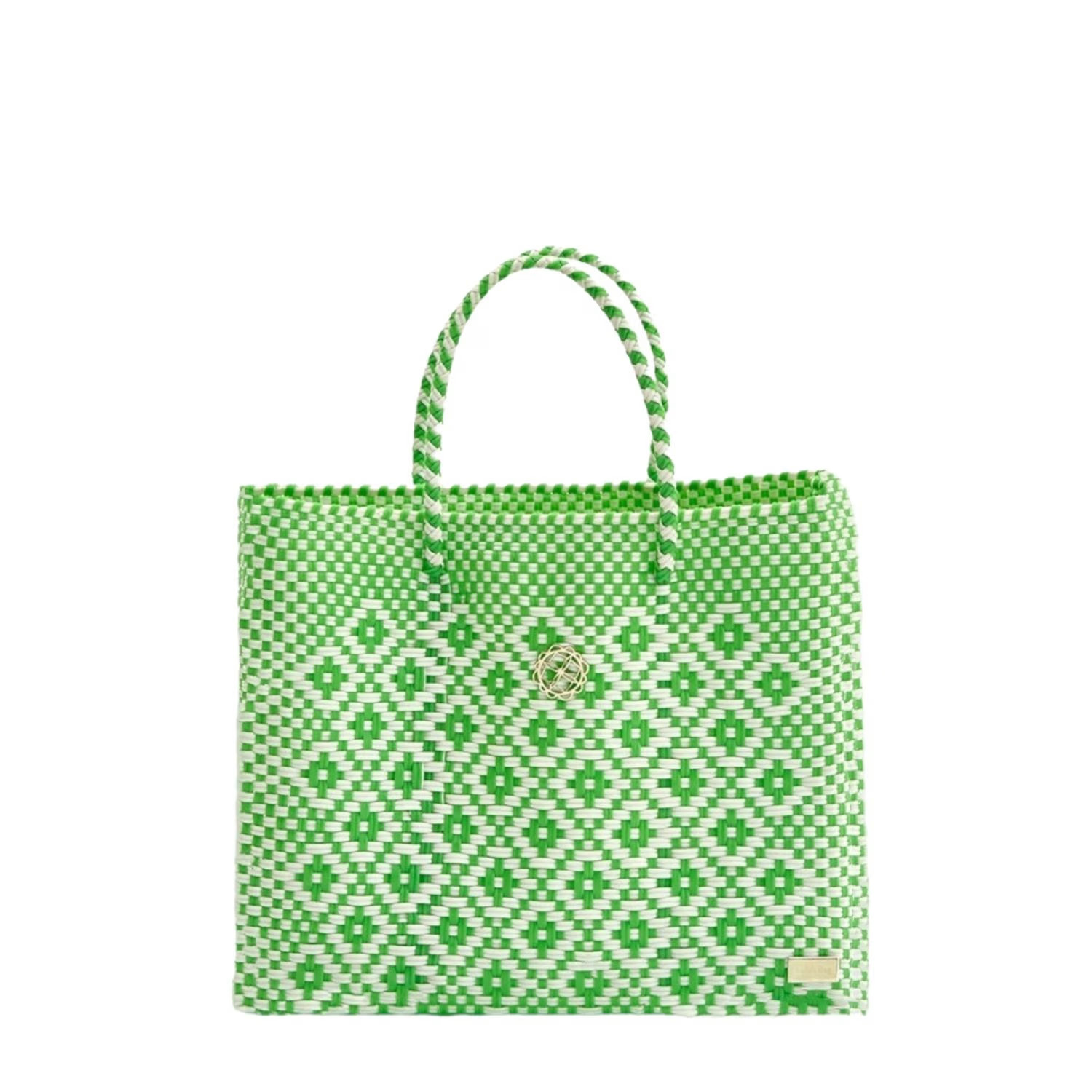 Small Green Aztec Tote Bag | Wolf & Badger (US)