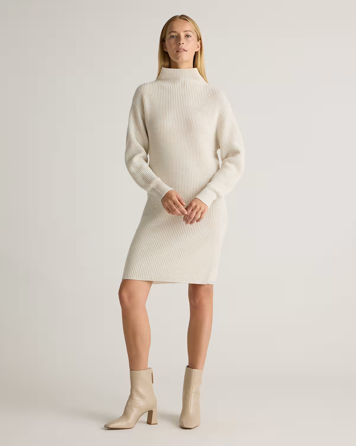 Australian Merino Wool Relaxed Turtleneck Sweater Dress | Quince