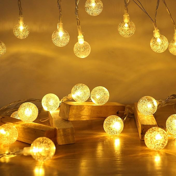ANJAYLIA 26 FT 60 LED Battery Operated Globe String Lights, 8 Modes with Remote Waterproof Starry... | Amazon (US)