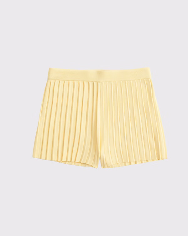Women's Pleated Sweater Short | Women's New Arrivals | Abercrombie.com | Abercrombie & Fitch (US)