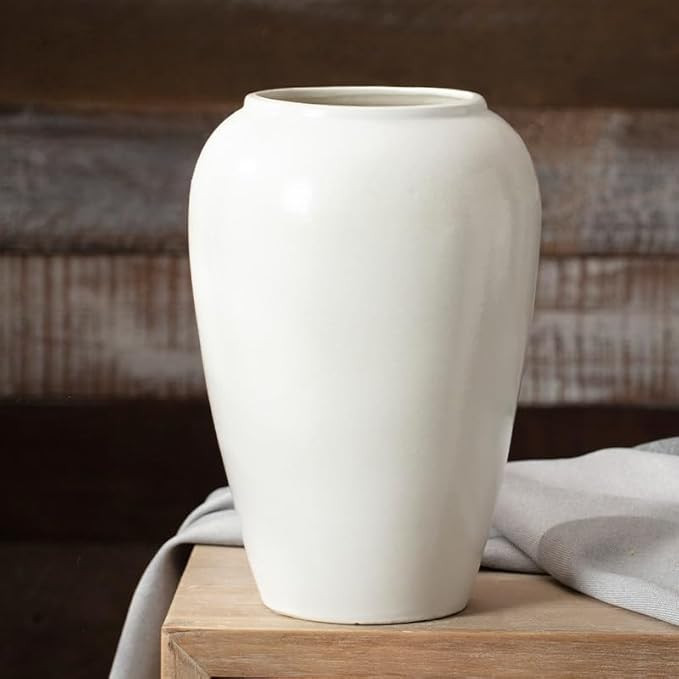 Tall Ceramic Vase，10.8" Flower Vases for Table Centerpiece, Wedding, Living Room, Bookshelf, Of... | Amazon (US)