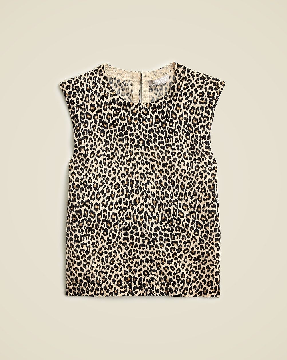 Featherweight cashmere-blend sweater shell in leopard print | J. Crew US